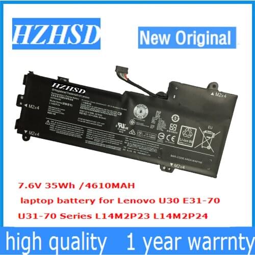 7.4V 30Wh/35WH L14L2P22 L14S2P22 L14M2P23 L14M2P24 Laptop Battery For Lenovo IdeaPad U31 U30 E31-80 E31-70