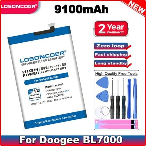 LOSONCOER 8600mAh BL7000 For DOOGEE BL7000 Mobile Phone Battery