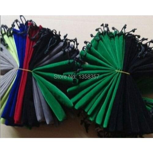 Free shiping 3.5*17cm velvet jewelry pouch velvet pouch pen pouch velvet record pen pouch e-cigarette pen bag custom logo