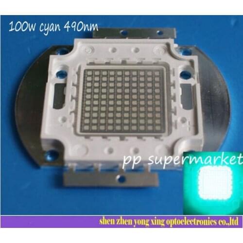 Freeshipping! 2pcs 100W High Power LED cyan 490-495nm led Light 30-35V 3500mA for diy