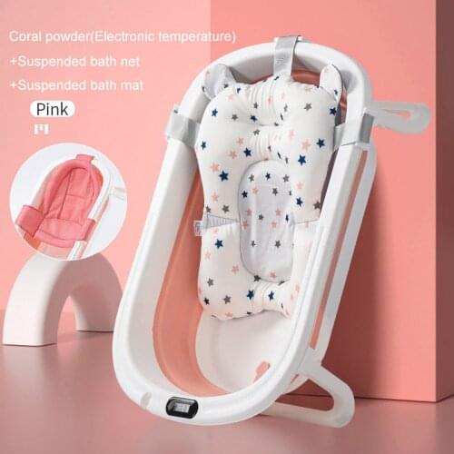 Newborn baby bath tub Childrens bath tub Babys bath tub folding Large baby bath Electronic temperature Suitable for 0-15 years