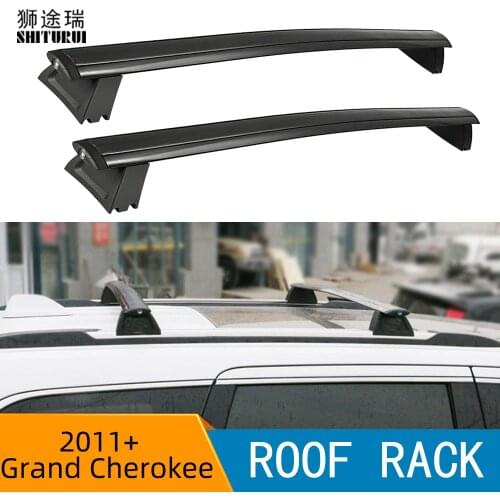 For JEEP Grand Cherokee 2010-2019 roof bar car special aluminum alloy belt lock Led lamp Roof luggage WK2 SRT-8 STEEL RAILS