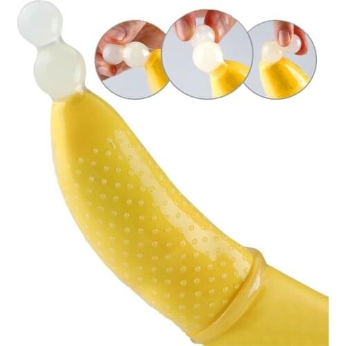 Female Orgasm Condom Studded Bead Penis Extender Time Delay Large Lubrication Sex Toys For Men Natural Latex Penis Sleeve Condom