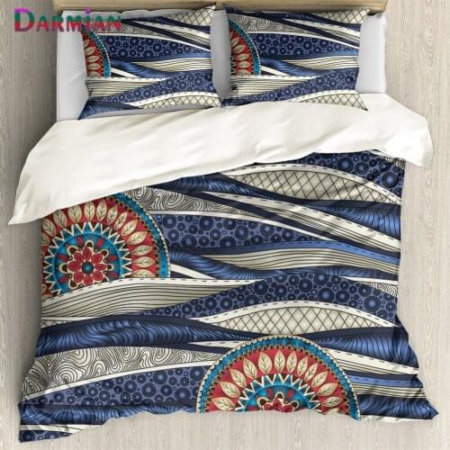 DARMIAN Modern Style Bedding Set Mandala Flower Printed Duvet Cover Set with Pillowcase Comforter Bedding Set Multi-size Options