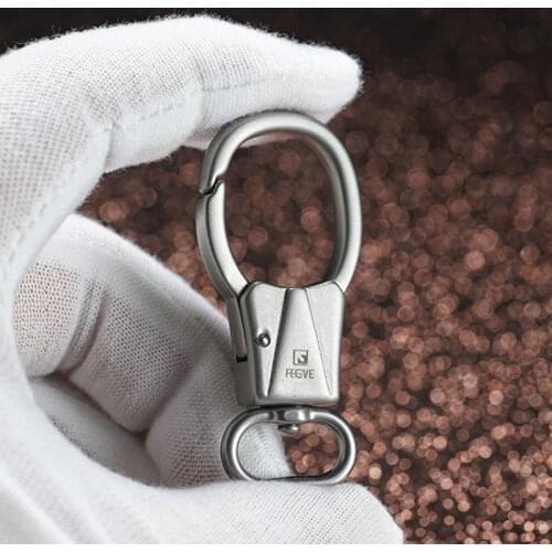 Creative 304 Stainless Steel Car Key Chain Waist Hanging Simple Personality Mini Keychain Key Ring Key Accessories