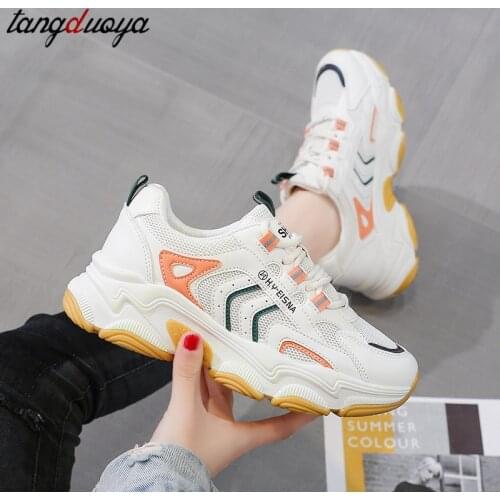 New Sneakers Women Platform White Running Shoes for Women Breathable Soft Sport Shoes Woman Chunky Sneakers кроссовки женские
