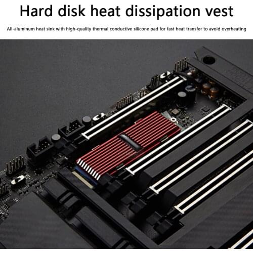 M.2 2280 PC Computer Water Cooling Accessories SSD Heatsink Radiator Cooler NVME Solid State Disk Heat Dissipation Pad