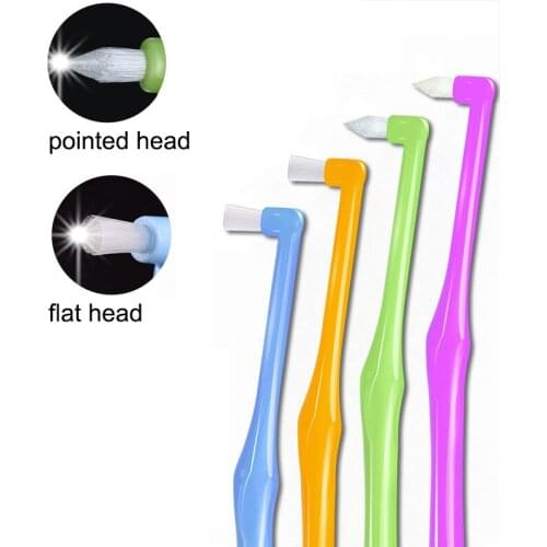 Interdental Brush Soft Small Head Dental Clean Orthodontic Clean Between Teeth Floss Toothpick Push-Pull Oral Hygiene Care Brush