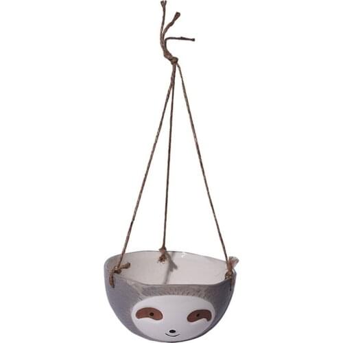 Mini Ornaments Home Garden Decoration Wall Hanging Ceramic Vase Large Diameter Gifts Planter 1PCS 14.5*9*14.5cm Flower Basket