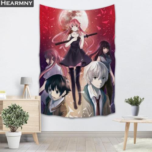 Mirai Nikki Wall Hanging Tapestry Colorful Psychedelic Decorative Carpet Beach Towel Yoga Mat Blanket Table Cloth Wall Tapestry
