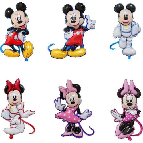 New Mickey Minnie Mouse Foil Balloons Cartoon Balons Birthday Party Decoration Kids Baby shower Party Toys balons Ball