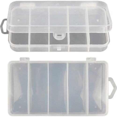 5/8 Compartments Portable Fishing Tackle Boxes Lures Baits Hooks Plastic Storage Case Storage Box Fishing Accessories 7 Sizes