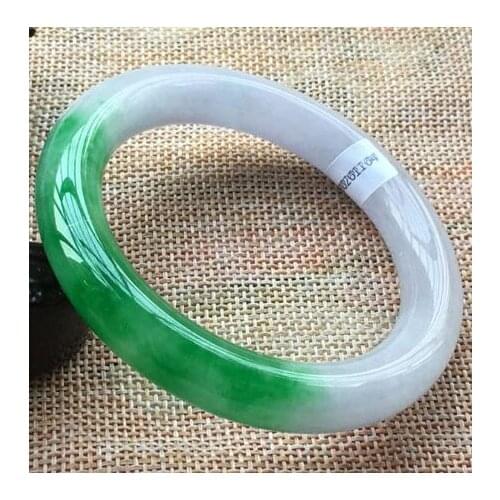 Certified Grade A Natural ice Lavender Jadeite JADE Bracelet Bangle