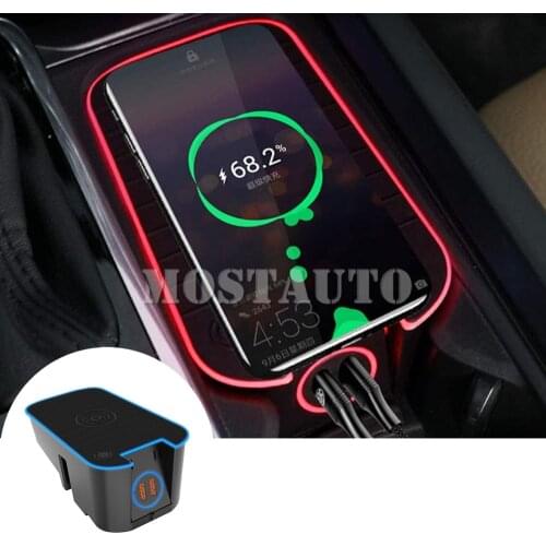 The Phone With QI Wireless Charging For Volvo S60 V60 S90 V90 XC60 XC90 Wireless Car Charger Phone Fast Charger Pad 2018-2021