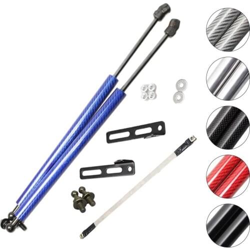 Carbon fiber for 2014-2017 Citroen C-Elysee Sedan Auto Front Hood Bonnet Modify Gas Struts Shock Damper Lift Support Absorber