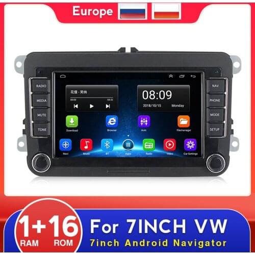 In Stock Android System Car Radio Player GPS For VW / Volkswagen Skoda Octavia golf 5 6 touran passat B6 B7 Polo Jetta Audio BT