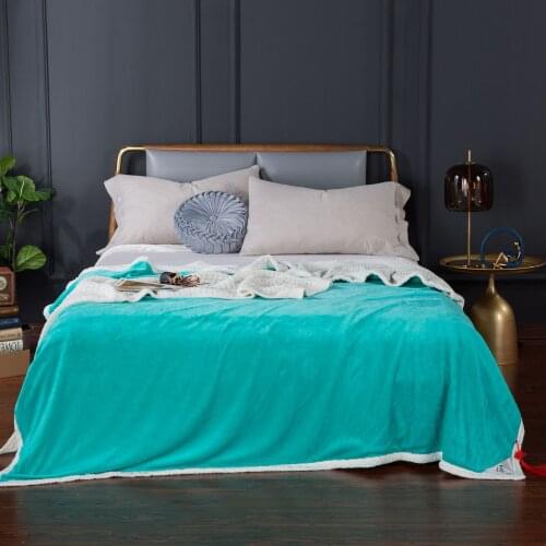 Four Seasons Berber Fleece Throw Blankets Double Thicken Coral Velvet Quilts Car Sofa Bedroom Bed Covers