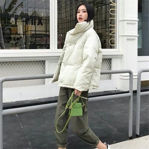 Stand Collar Jacket Female Multicolor Short Parka Warm Casual Trends Plus Size Autumn and Winter Women Coat New Arrival Overcoat