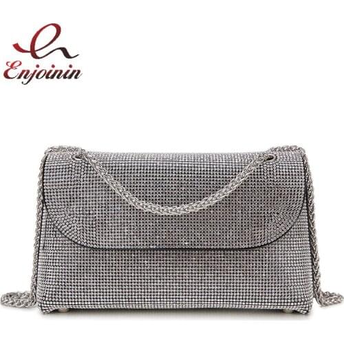 Luxury Diamond Party Chain Shoulder Bag for Women Fashion Purses and Handbags Ladies Wedding Clutch High Quality Designer Bags