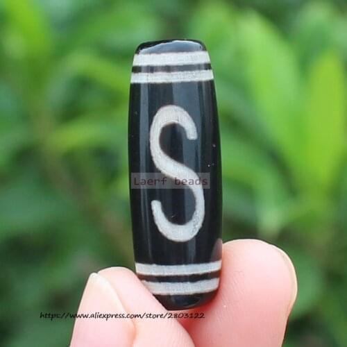 1Pcs , Around 10X30mm Many patterns Tibet Dzi agates Beads ,For DIYJewelry making! Mixed wholesale for all items