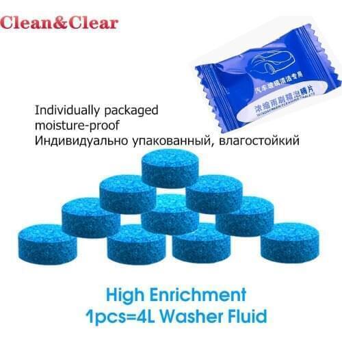 10PCS/Pack(1PCS=4L Water)Car Solid Wiper Fine Seminoma Wiper Auto Window Cleaning Car Windshield Glass Cleaner Car Accessories