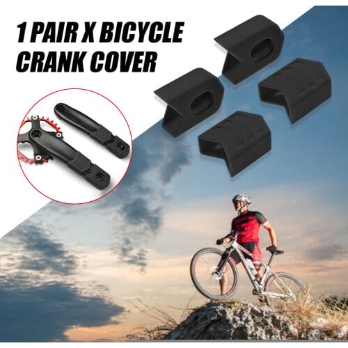 2pcs Bicycle Crank Covers Silicone Mountain Bike Crankset Protector Arm Sleeve Bicycle Crank Chainwheel Accessories