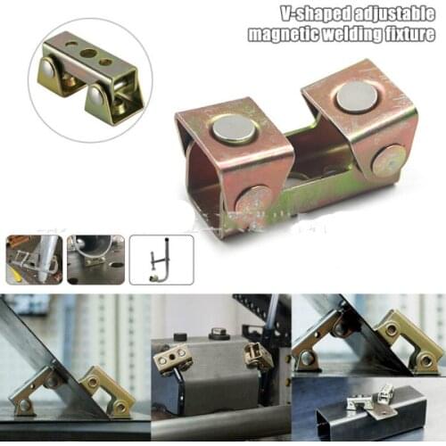 2pcs V Shaped adjustable Magnetic Welding Clamp Holder Suspender Fixture v type Magnetic Tab Holder MagTab Welding Fixture Clamp