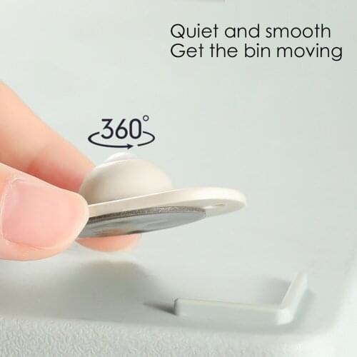 4Pcs Self Adhesive Casters Pulley Roller Noiseless Cabinet Drawer Accessories Storage Box Hardware Bed Bottom Pulley