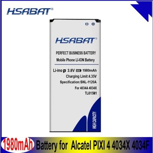 HSABAT 1980mAh TLi015M1 Battery for Alcatel PIXI 4 4034X 4034F 4034A