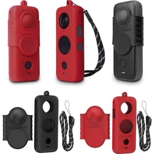 Sport Action Camera Accessories For Insta360 one x2 Body Silicone Case Soft Cover Shell Dustproof Lens Cover Protective Sleeve