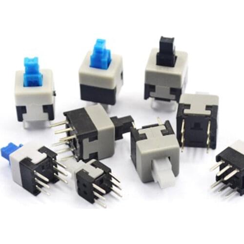 Free shipping 50PCS no lock switch 8.5 * 8.5 MM 6 feet not latching switch