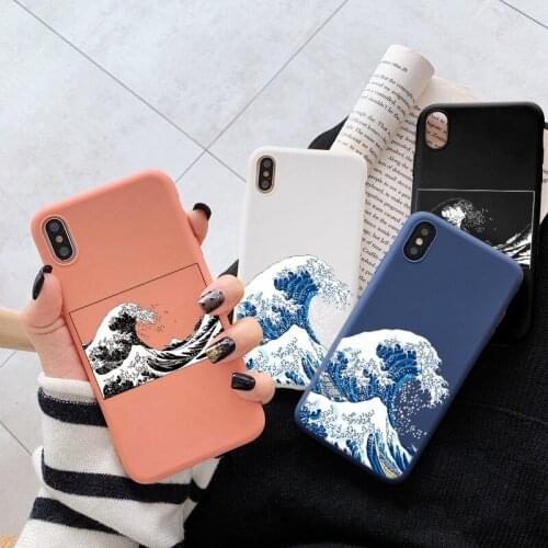 The Big Wave of kanagawa Phone Cover for iPhone X XS MAX XR Soft Funda For iPhone 12 11 Pro MAX 5 5S 6 6S 7 8 Plus SE 2020 Case