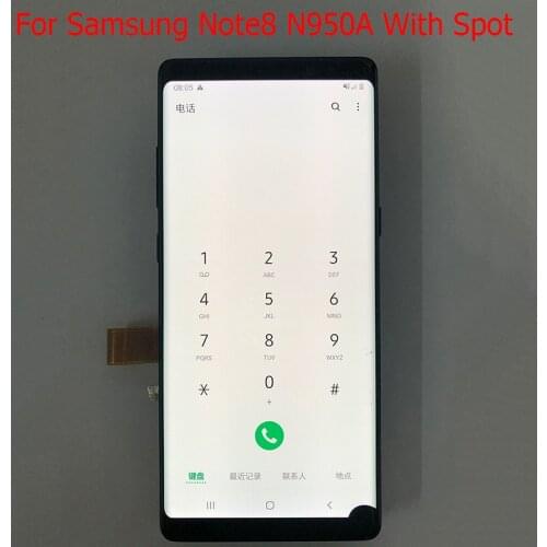 Black Spot Note8 Screen For Samsung Galaxy Note 8 LCD With Frame SM-N950F/DS N950A N950F Display Touch Screen LCD Parts