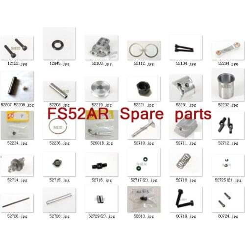 ASP four-stroke engine FS52AR spare parts - piston ring screw Exhaust door cylinder barrel Rocker arm cover spring push rod etc