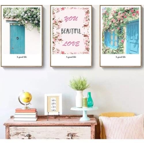 Living Room Decorative Canvas Painting Beautiful A Good Life Sofa Background Nordic Hanging Wall Pictures for Living Room Art