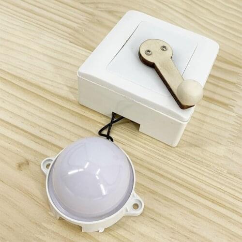 DIY Hand Crank Electric Generator With Bulb Science Learning Busy Board Montessori Early Education Kids Handcraft Toys