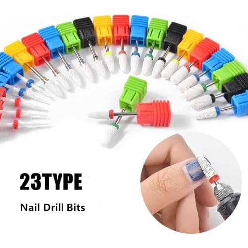 Milling Cutter For Manicure Ceramic Mill Manicure Machine Set Cutter For Pedicure Electric Nail Files Nail Drill Bit Accessories