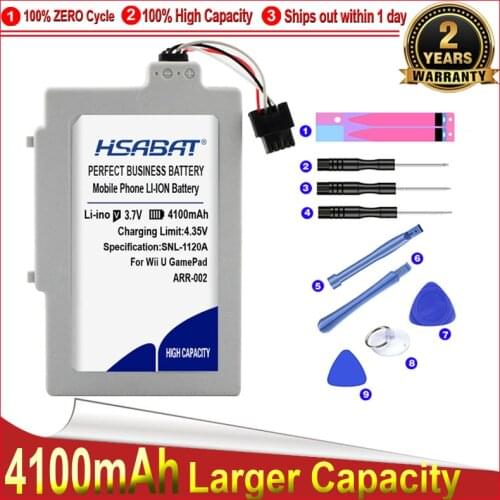 HSABAT 0 Cycle 4100mAh ARR-002 Battery for Nintendo Wii U GamePad High Quality Replacement Accumulator