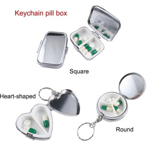 Pill Medicine Candy Box Case Storage Vitamin Container Metal Pocket Portable Organizer can CSV
