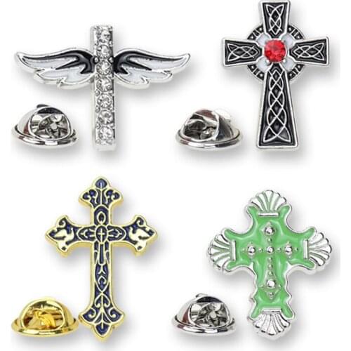 Metal Cross Series Badge Customized Zinc Alloy Badge Crafts Dripping Brooch Badge