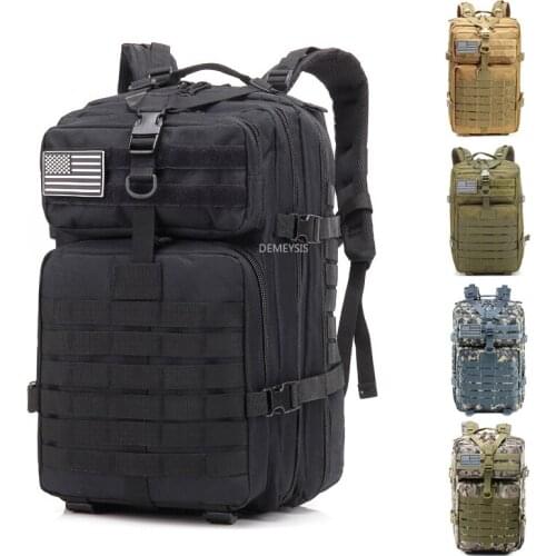 Outdoor Hiking Hunting Backpack Army Military 45L Tactical Backpack 900D Waterproof Oxford Airsoft Combat Backpack Outdoor Bags