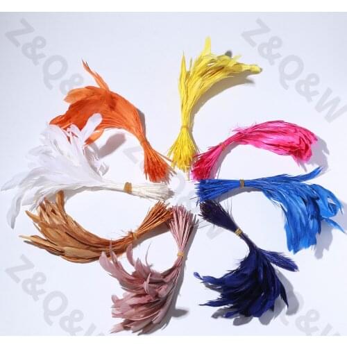 New natural 6-8 inch white tail torn head dyeing 100PCS DIY craft jewelry accessories clothing headwear decoration