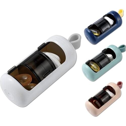 Daily Pill Organizer Small Plastic Pill Box Travel Portable Pill Case Vtamin Keychain Pill Container Holder Medicine Storage