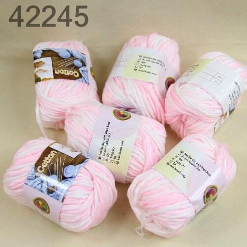 LOT of 6 Balls X 50g Special Thick Worsted Cotton Knitting Yarn 45