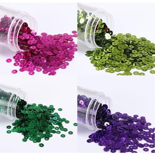 Sequins 4mm 5mm 6mm Flat Rounds PVC Loose Sequin Paillettes Sewing Craft for Wedding Decor Garment DIY Accessory Lentejuelas