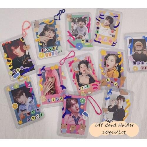 SKYSONIC DIY 10pcs/Lot Transparent Card Cover PVC Idol Postcards Protective Holder Bus Photo Cards Album Collection Supplies