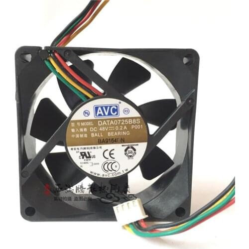 AVC DATA0725B8S P001 DC 48V 0.2A 70x70x25mm Server Cooling Fan