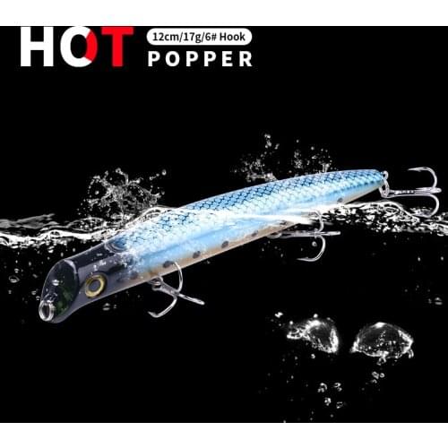 1pcs Carp Fishing Lures 12cm/17g Topwater Popper Fishing Bait Artifical High Quality Wobblers Fishing Tackle