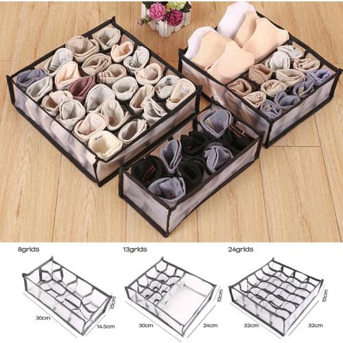 1 Pcs Underwear Bra Organizer Storage Box Multi-Size Foldable Underwear Socks Divider Drawer Home Ties Shorts Bra Organizador