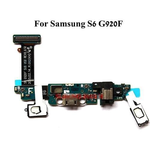 10 pcs/Lot Original USB Charging Dock Port Flex cable For Samsung S6 G920F SM-G920F Charger plug board+return Sensor Parts